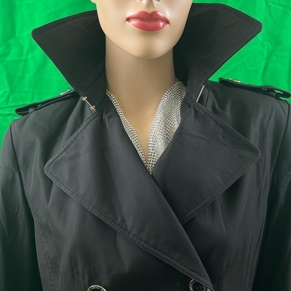 Calvin Klein Black Y2K Trench Coat ☔️ - Picture 10 of 15
